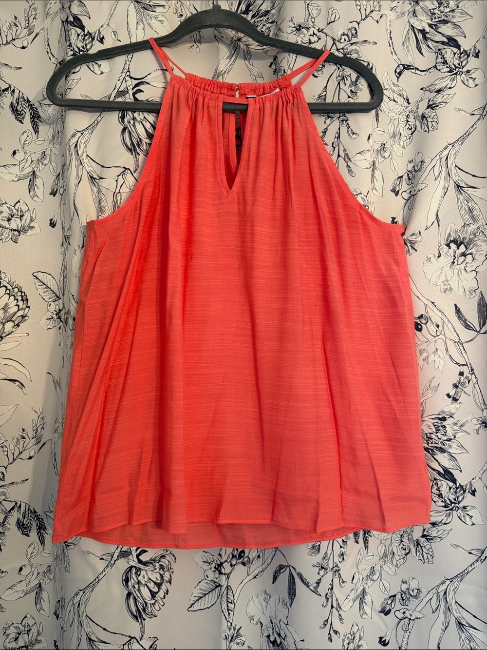 Nine West Coral-Red Halter Camisole